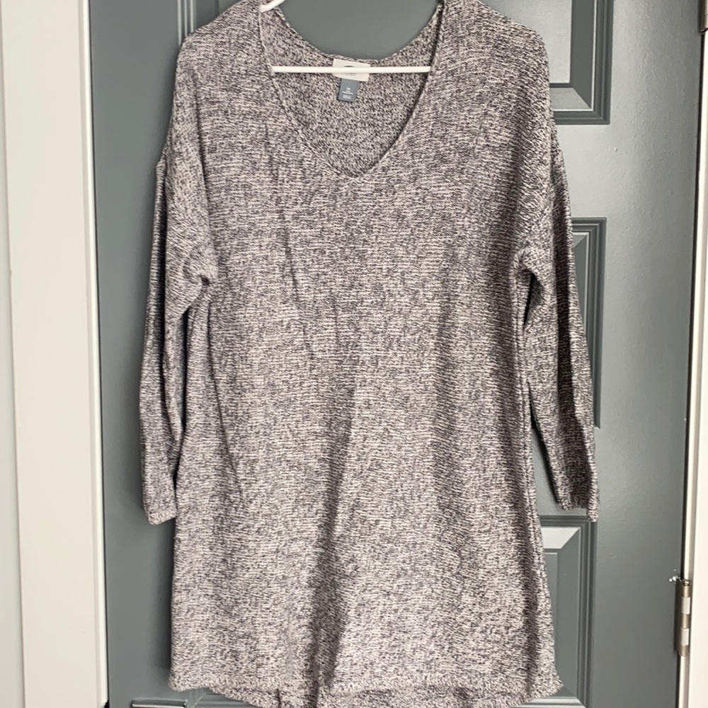 Gray Tunic Sweater